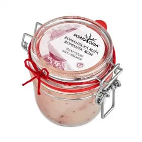 Romantická ruža - organický soľný telový peeling sklo 250ml