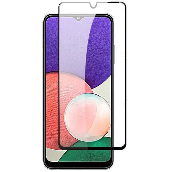 3D ochranné tvrdené sklo s rámčekom pre Samsung Galaxy A22 A226B 5G - čierne