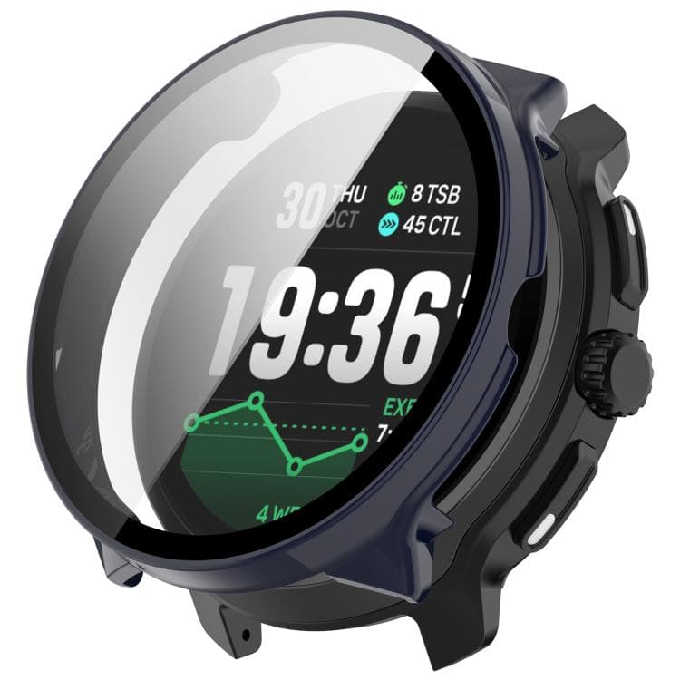 PC FULL COVER Plastový kryt so sklom pre Suunto Race 2 modrý