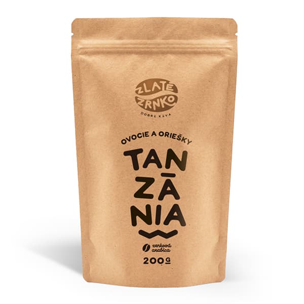 Káva Zlaté Zrnko - Tanzánia - "Ovocie a Oriešky" 200g