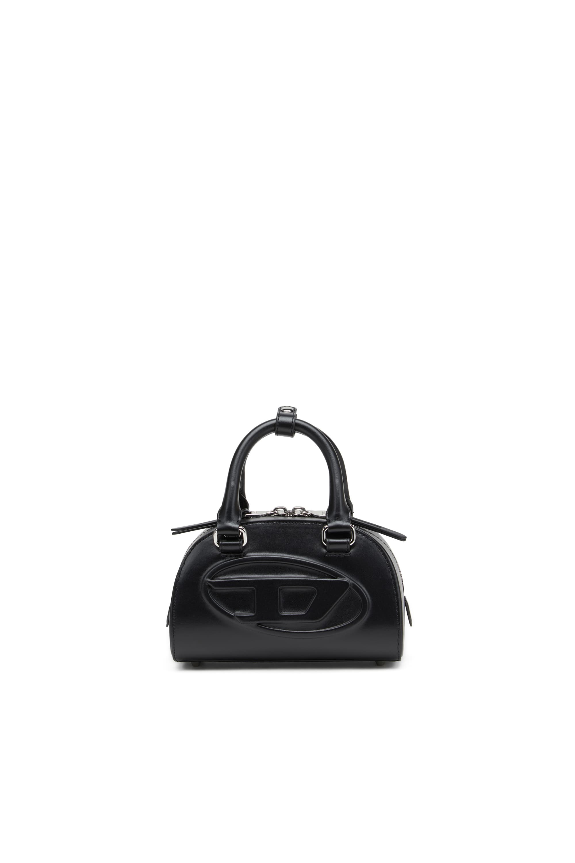 Diesel - 1DR Dome-Leather Small bowling bag - Crossbody Bags - Woman - Black