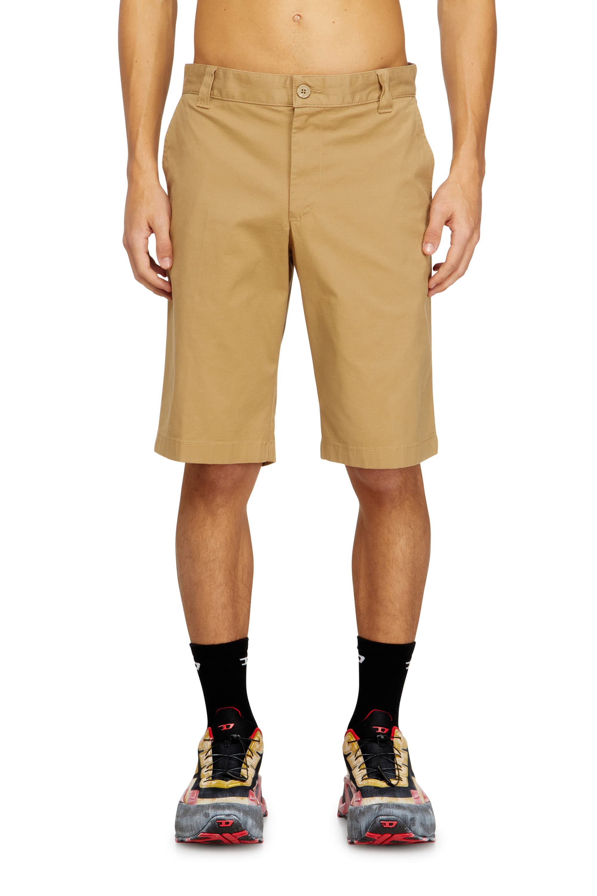 Diesel - Stonewash cotton shorts - Shorts - Man - Beige