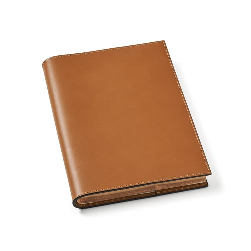 Aspinal of London A5 Refillable Luxury Journal in Smooth Tan