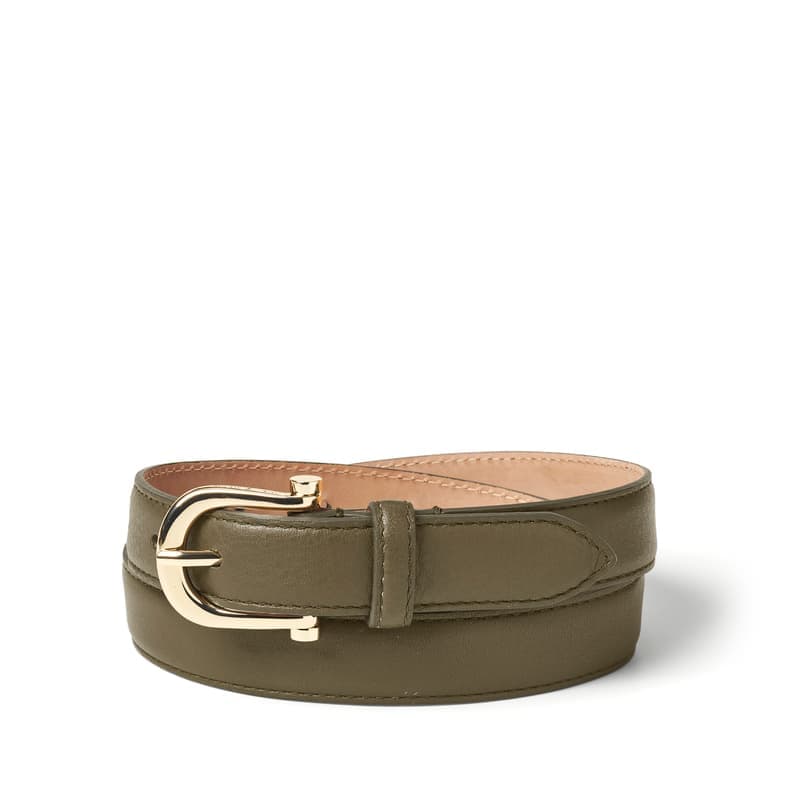Aspinal of London Bella Women's Waist Belt in Smooth Olive