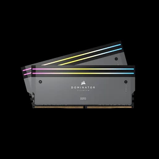 CORSAIR Kit di memoria DDR5 DRAM DOMINATOR TITANIUM RGB 64 GB (2x32 GB) 6000 MT/s CL30 AMD EXPO – Grey