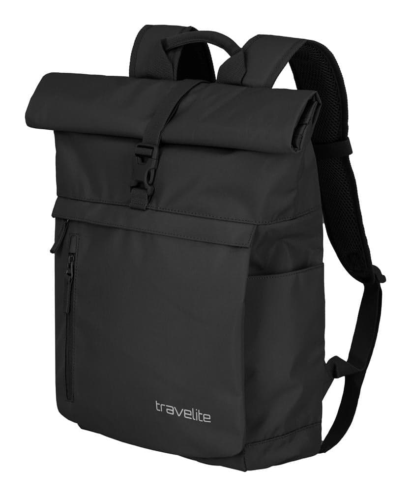 Roll top batoh Travelite Basics Roll-up Backpack Black