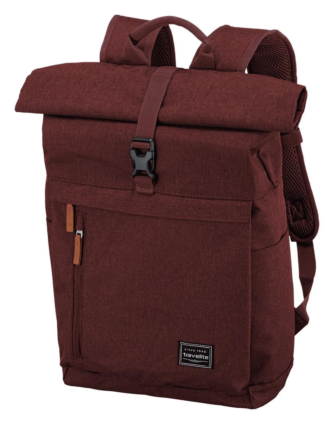 Roll top batoh Travelite Basics Roll-up Backpack Bordeaux