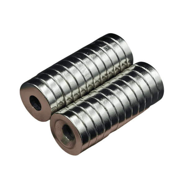 10 ks super silné neodymové okrúhle magnety s otvorom 12 x 3 mm Otvor 4 mm Silné montážne magnety pre techniku DIY Výrobu Zavesenie Kancelária