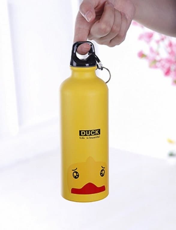 Detská cestovná fľaša so zvieratami žltá