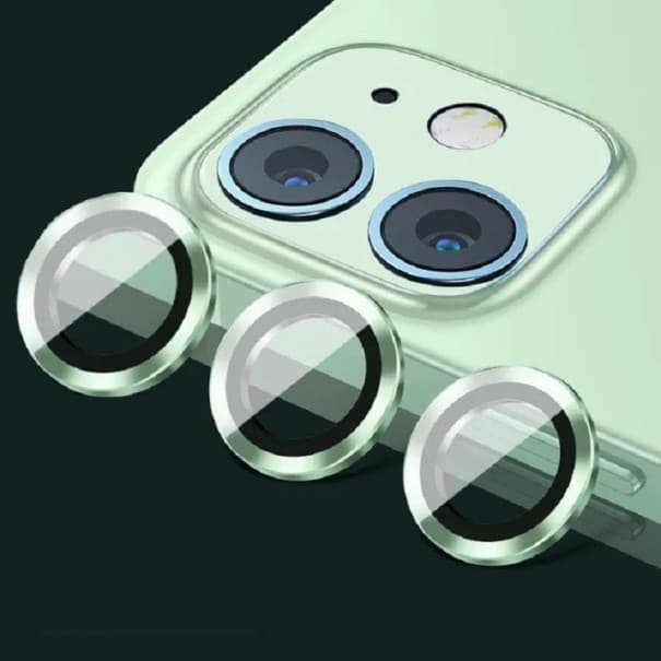 Ochranné sklo na zadnú kameru pre iPhone 14/14 Plus/15 zelená