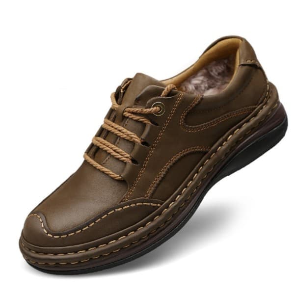 Pánske zimné topánky s kožúškom J1540 khaki 41
