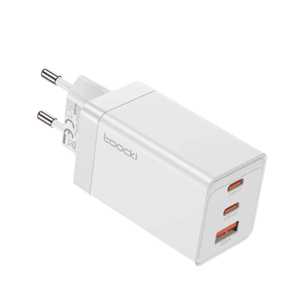 Rýchlonabíjačka 67W s portami USB A a 2x USB C GaN rýchle nabíjanie nabíjačka PD3.0 QC4.0 kompaktný adaptér s EU zástrčkou pre viac