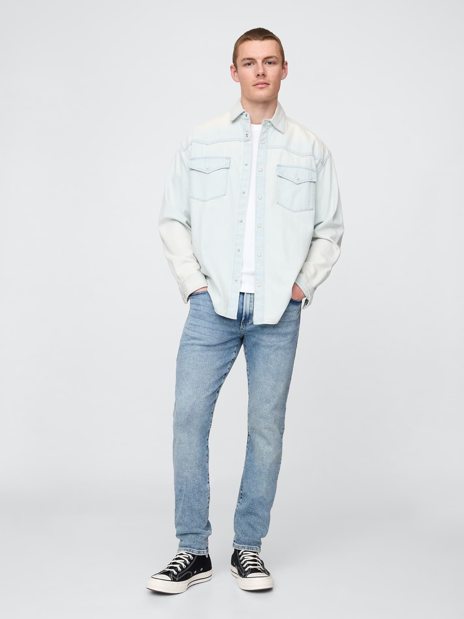 Modré pánske skinny fit rifle GAP