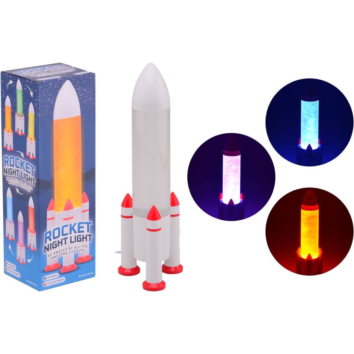 Johntoy Lampička Raketa ľad meniace farby