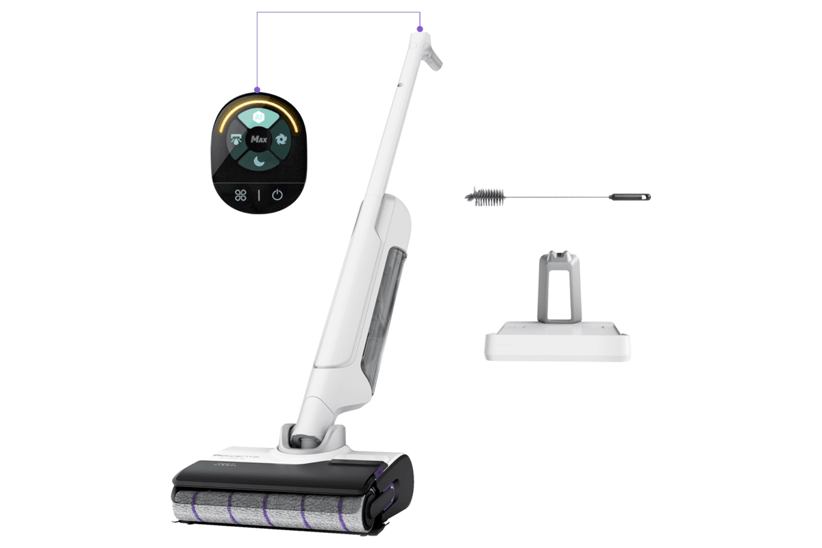 Podlahová umývačka a viacúčelový vysávač 2v1 Rowenta X-Clean 10 AI Wet&Dry GZ7035WO Čierna/Biela