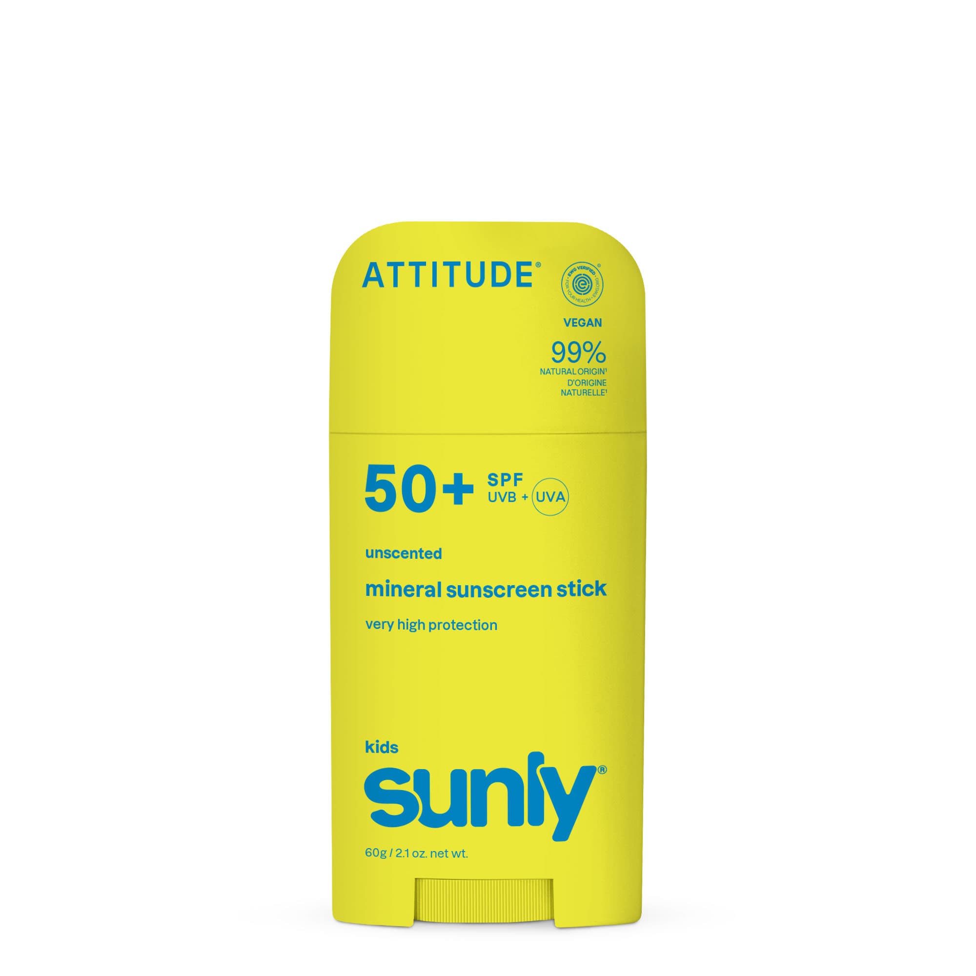 Attitude Detský minerálny opaľovací krém bez parfumácie SPF 50 Sunly 60 g
