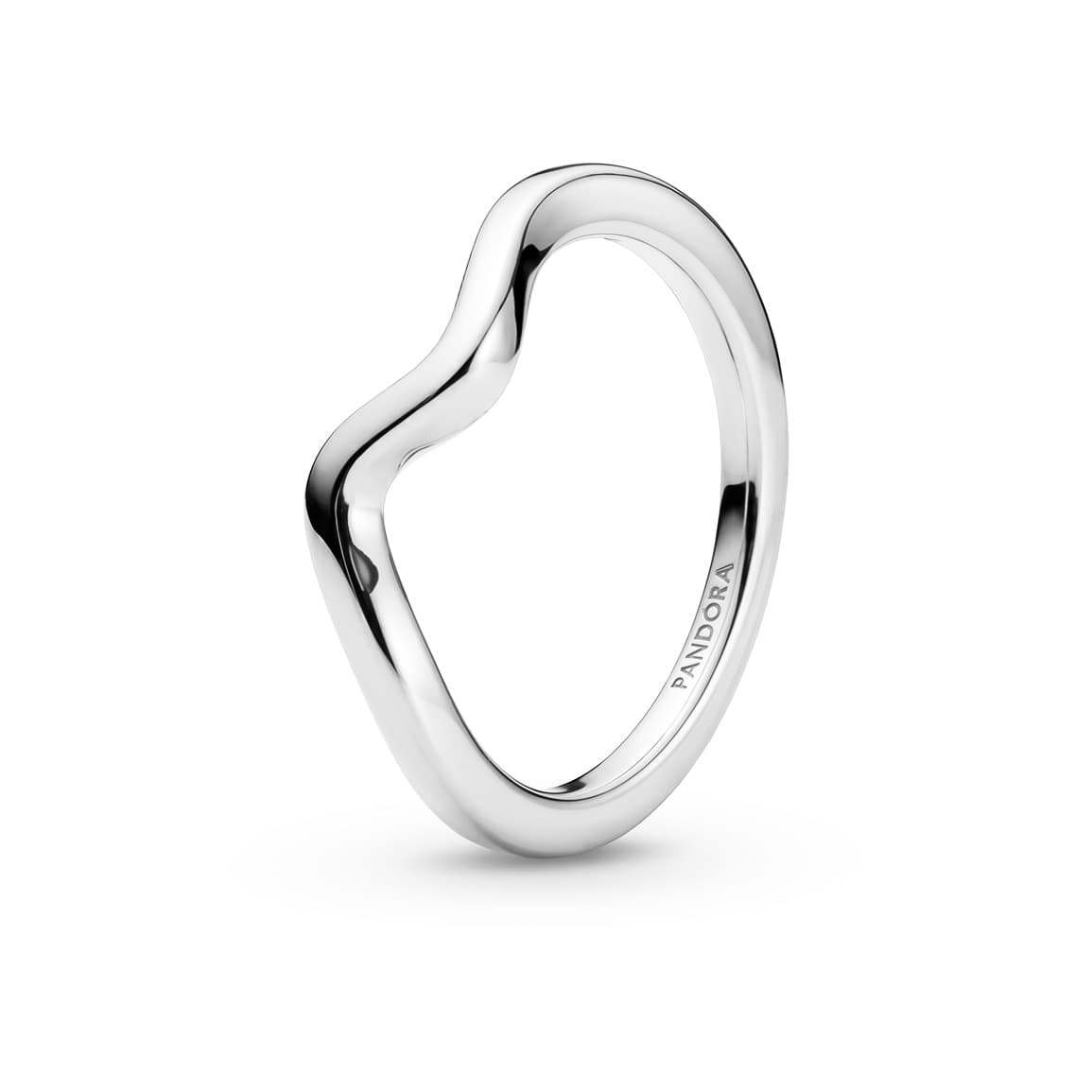 Pandora Vlnitý strieborný prsteň Timeless 193095C00 54 mm
