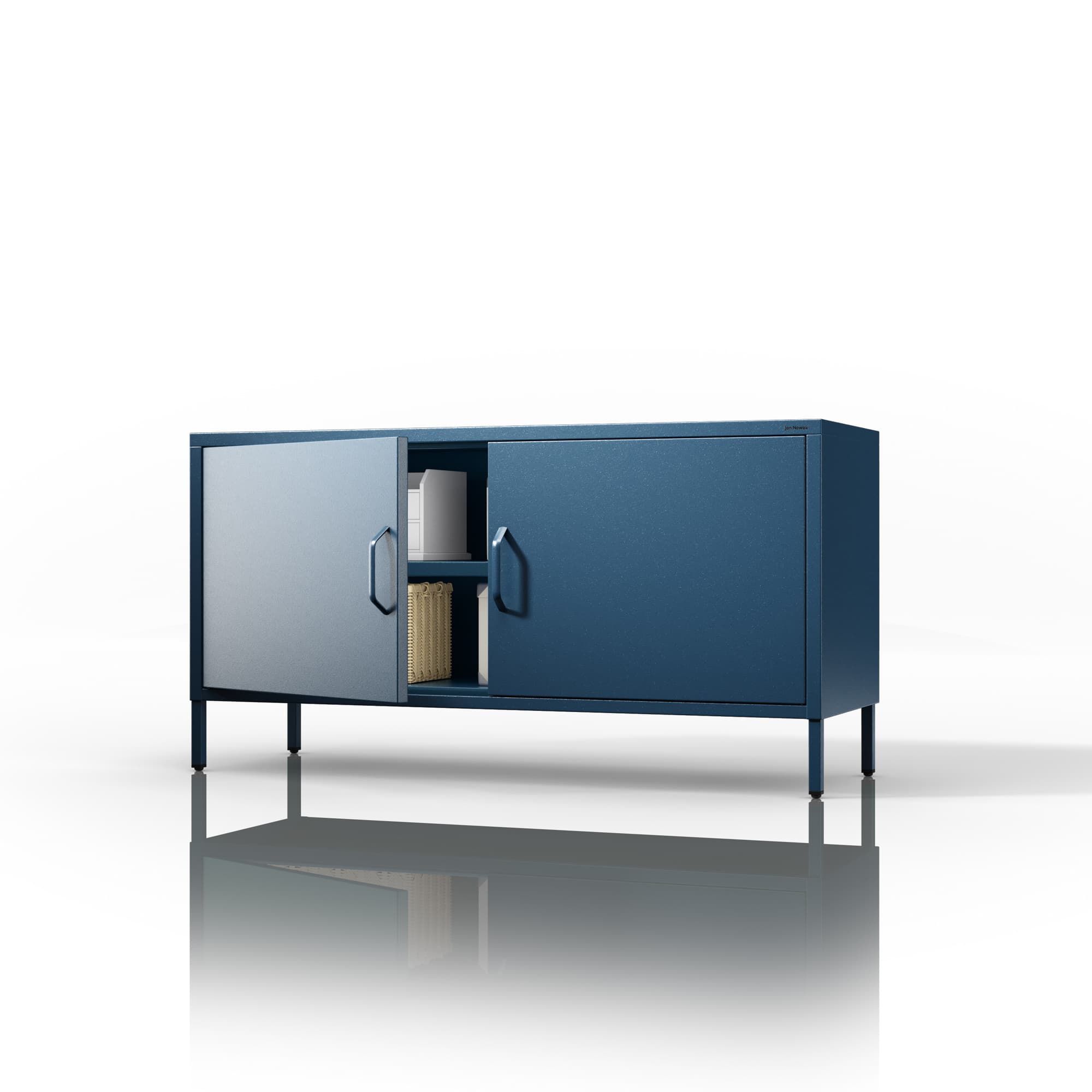 TV stolík na nožičkách ROSA, 1150 x 595 x 400 mm, Modern: tmavomodrá farba