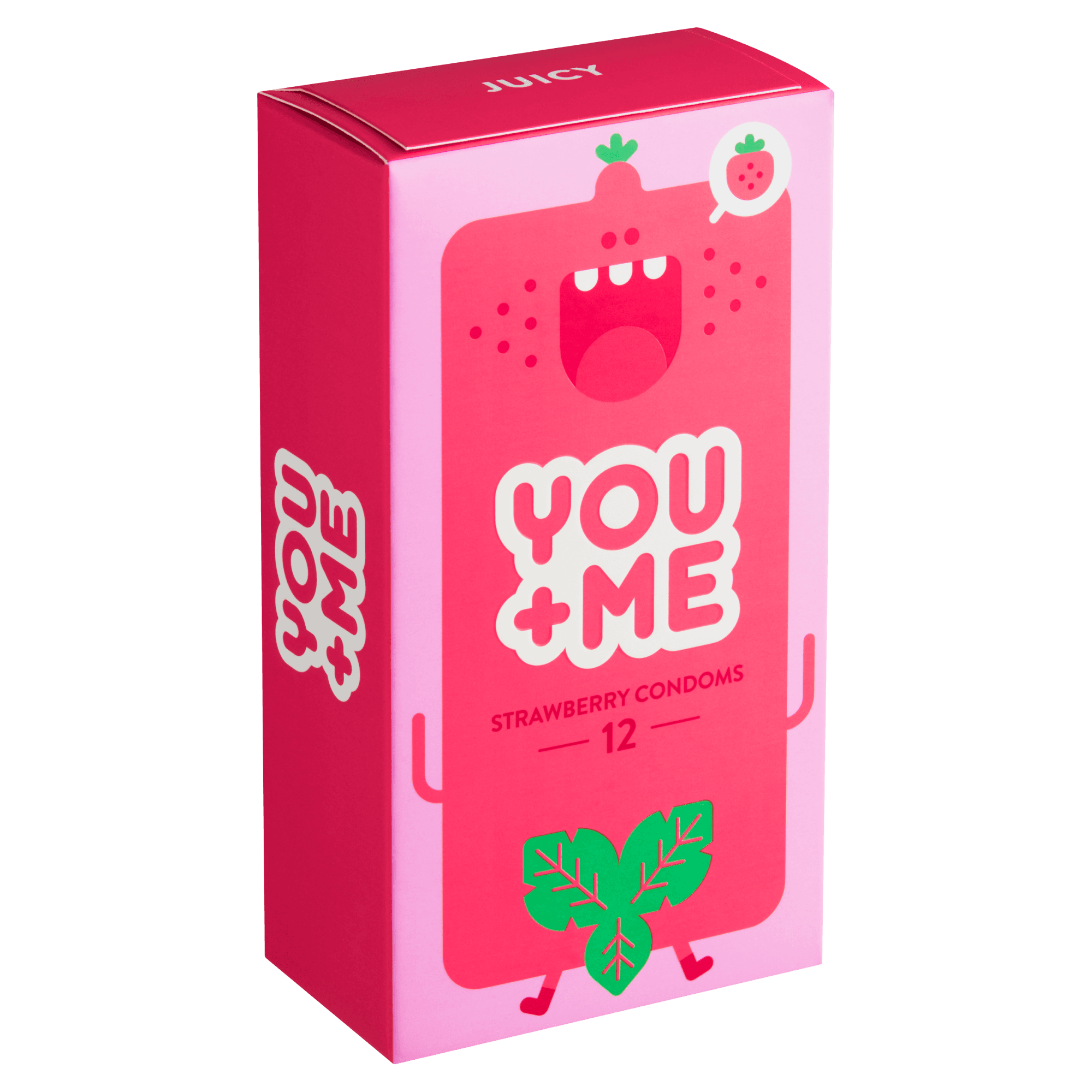 YOU ME Juicy kondómy so šťavnatou jahodovou arómou 12 ks