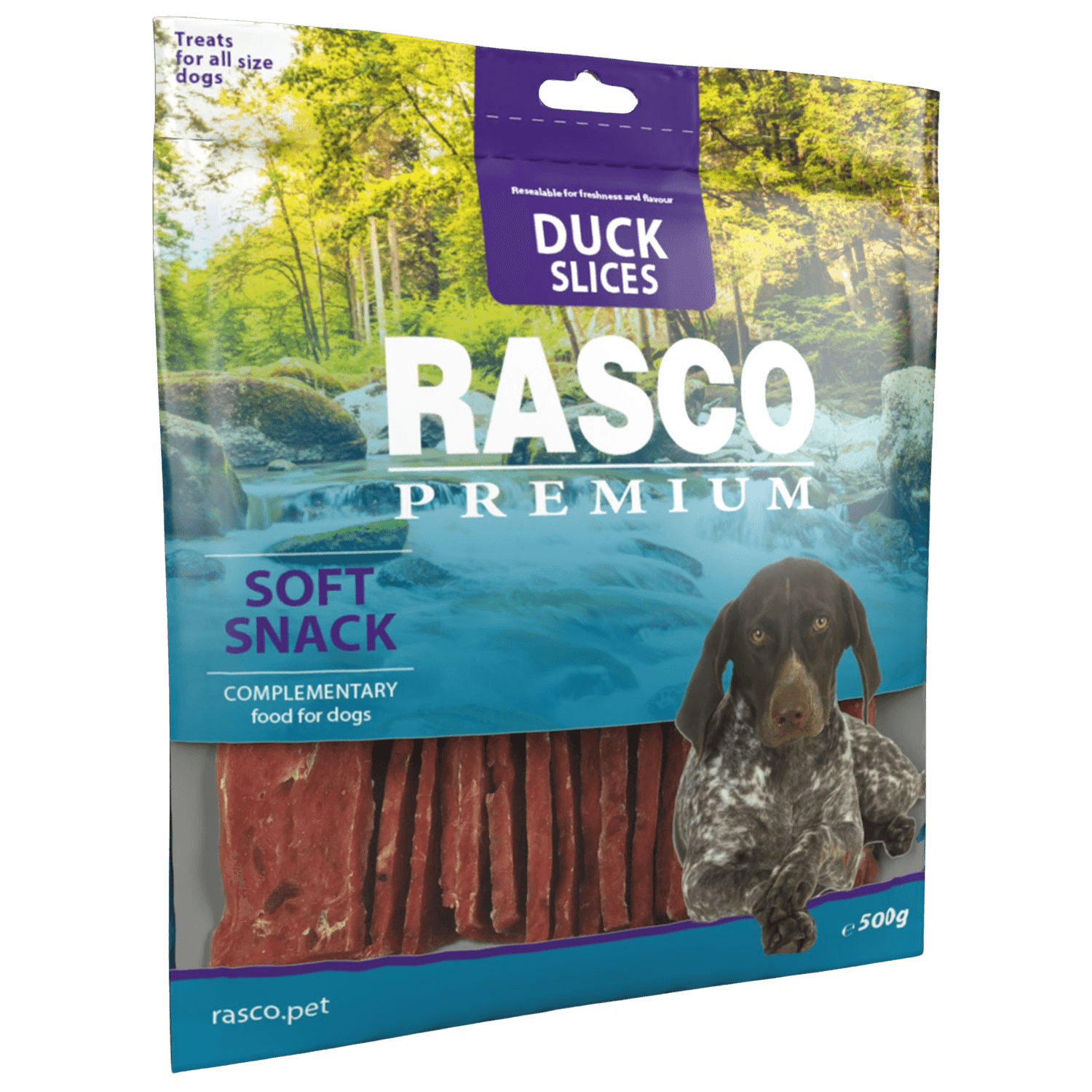 RASCO Pochúťka Premium plátky kačacieho mäsa 500 g