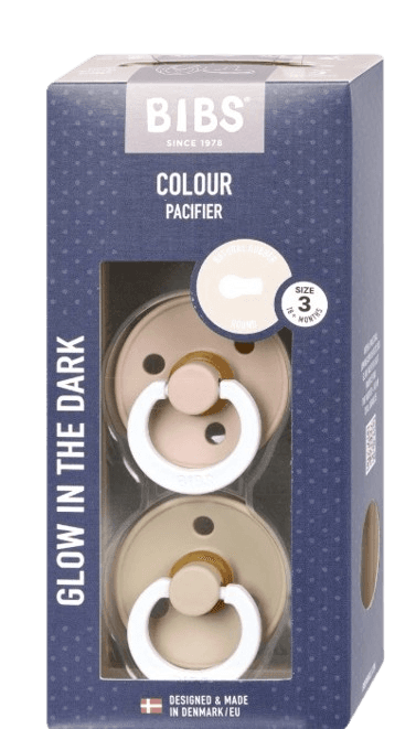 BIBS Colour Cumlíky z prírodného kaučuku - veľkosť 3, Blush nočný/Vanilla nočný 2 ks