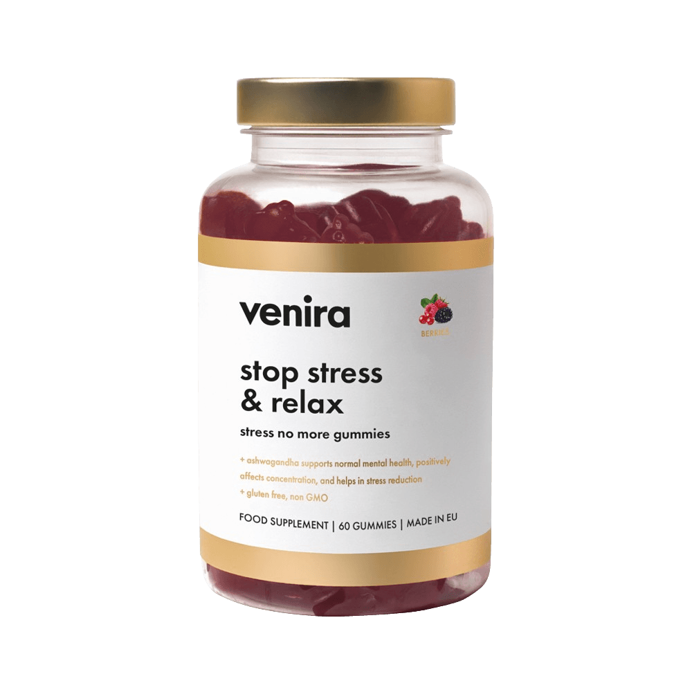VENIRA stop stress & relax - medvedíky proti stresu lesné plody 60 ks