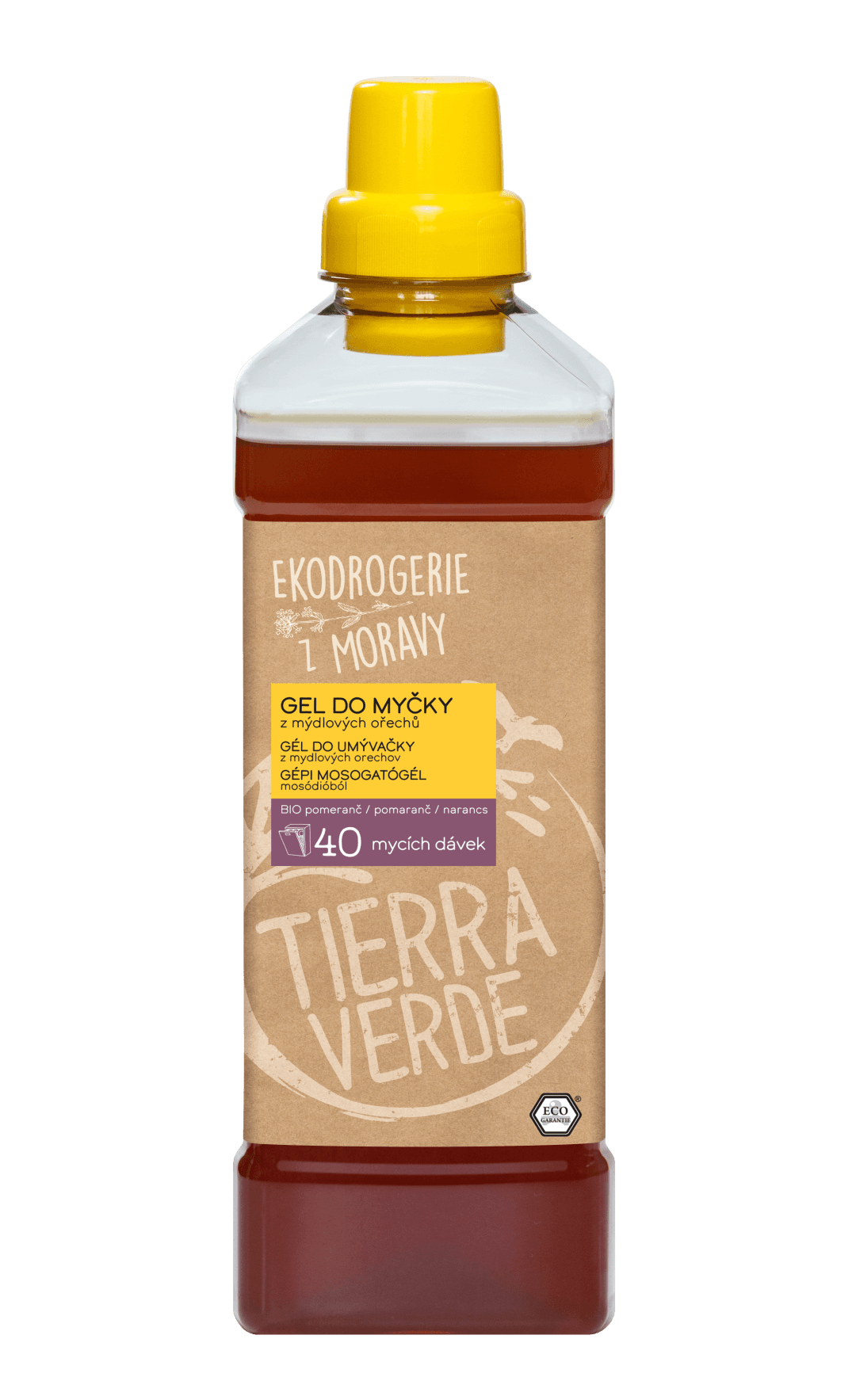 TIERRA VERDE Gél do umývačky riadu z mydlových orechov s BIO pomarančovou silicou 1 l