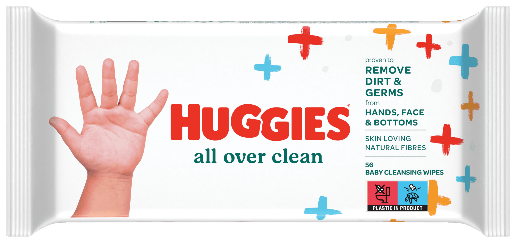 HUGGIES® Vlhčené obrúsky Single All Over Clean 56 ks