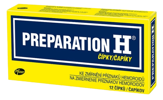 PREPARATION H čapíky na liečbu hemeroidov 12 ks