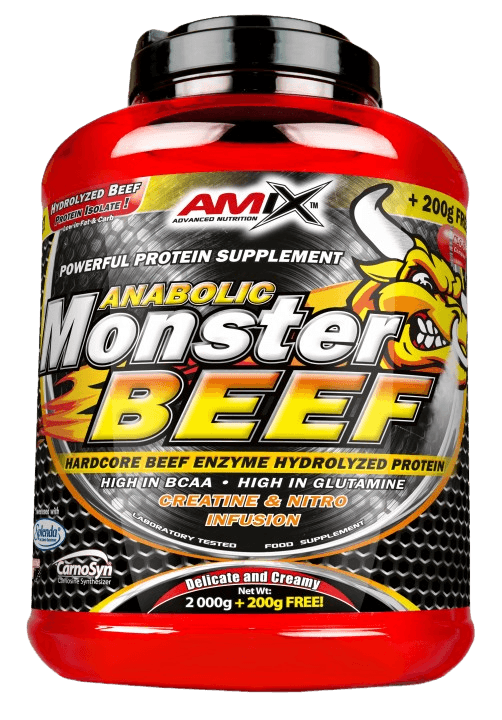 AMIX Anabolic Monster BEEF 90% Protein, jahoda-banana 1000 g