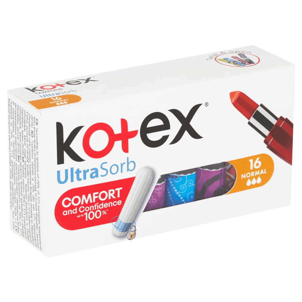 KOTEX® Tampons UltraSorb Normal hygienické tampóny 16 ks