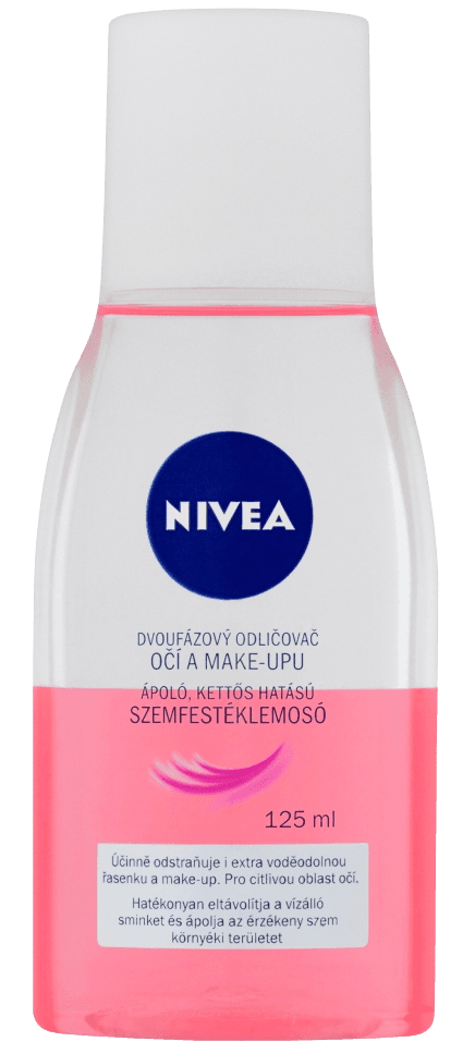 NIVEA Dvojfázový odličovač očí a mejkapu ružový 125 ml