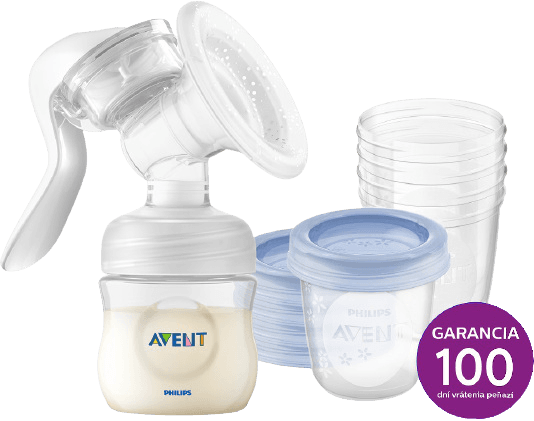PHILIPS AVENT Odsávačka materského mlieka manuálna + VIA 180 ml