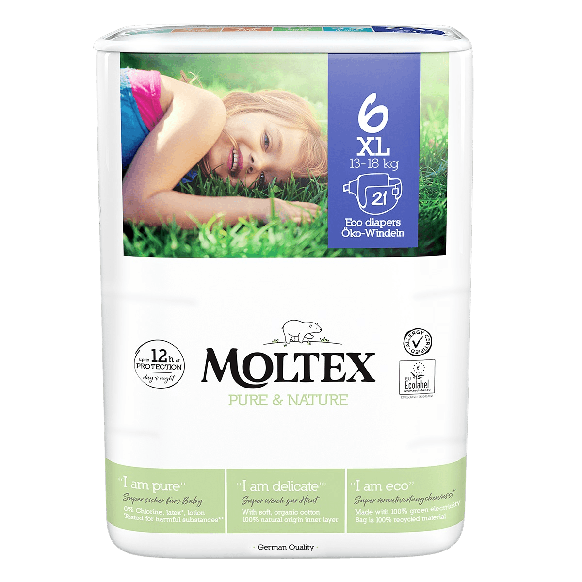 MOLTEX Pure & Nature plienky XL 13-18 kg 21 ks