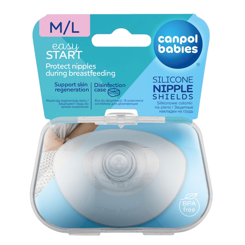 CANPOL BABIES EasyStart Premium Chrániče prsných bradaviek veľ. L 2 ks
