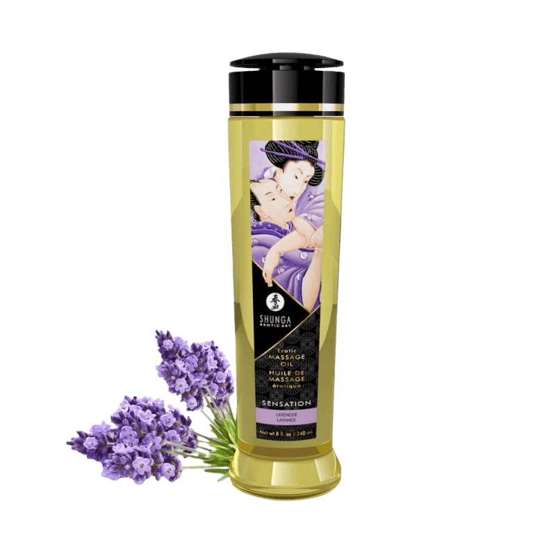 SHUNGA Masážny olej Erotic Massage Oil Sensation Lavender 240 ml