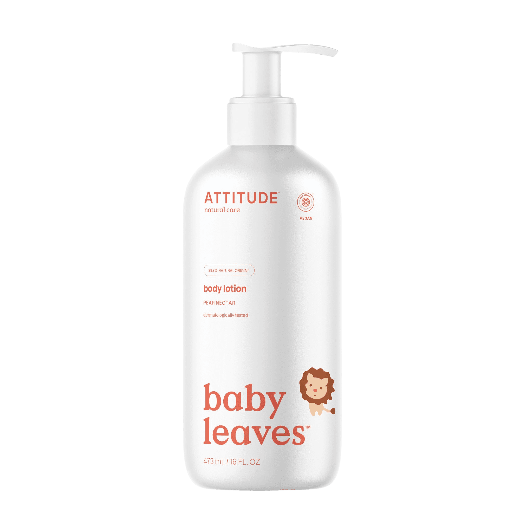 ATTITUDE Detské telové mlieko s vôňou hruškovej šťavy Baby leaves 473 ml