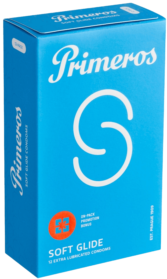 PRIMEROS Soft Glide kondomy so zvýšenou lubrikáciou 12 ks