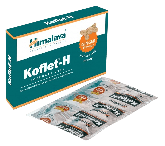 HIMALAYA Koflet-H Ginger 12 pastiliek