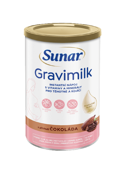 SUNAR Gravimilk s príchuťou čokoláda pre tehotné a dojčiace ženy 450 g