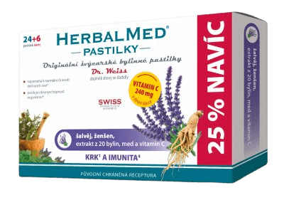 HERBALMED Pastilky pri prechladnutí 30 pastilek