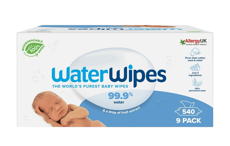 WATERWIPES 100 % BIO odbúrateľné obrúsky 9 x 60 ks