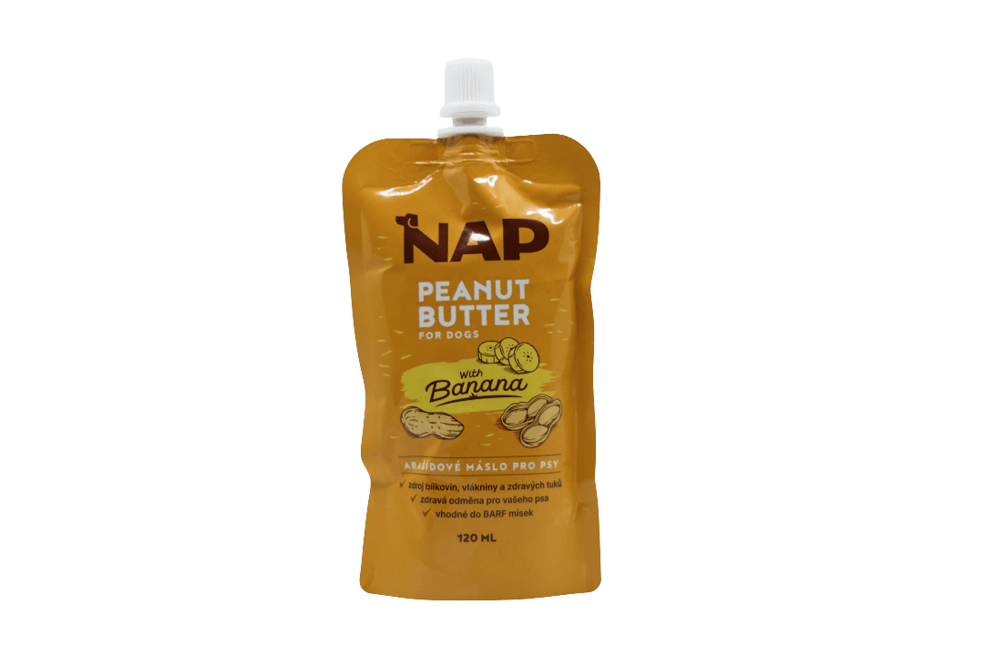 NAP Arašidové maslo pre psov, banán 120 ml