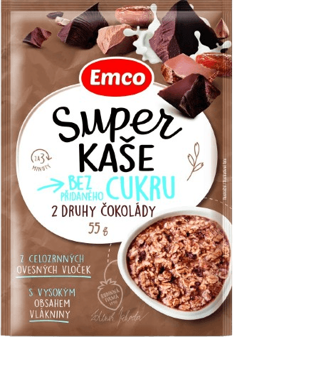 EMCO Super kaša 2 druhy čoko 55 g
