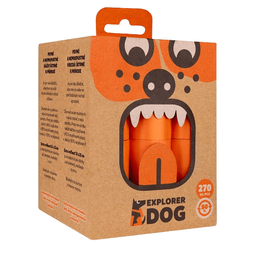 THE EXPLORER DOG Vrecká recyklované na psie exkrementy 270 vrecúšok