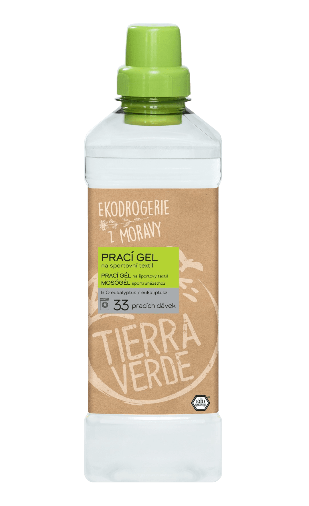 TIERRA VERDE Prací gél na športový textil s BIO eukalyptovou silicou 1 l