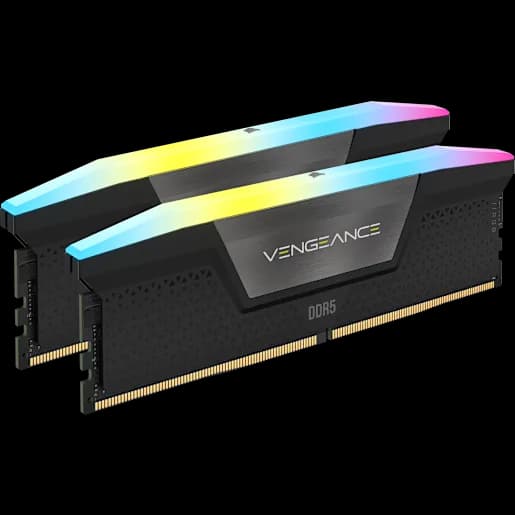 CORSAIR VENGEANCE® RGB 48GB (2x24GB) DDR5 DRAM Up To 6400MT/s CL36 Memory Kit - Black