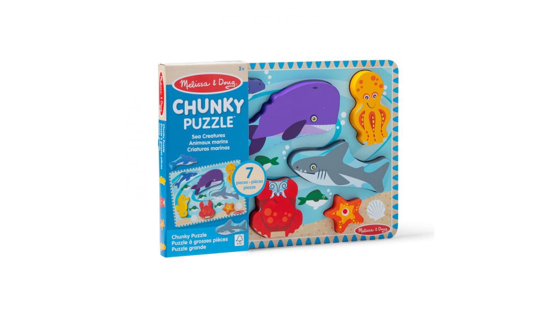 Melissa & Doug drevené puzzle morské zvieratká