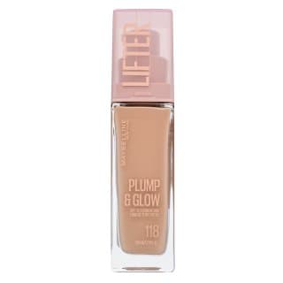 Maybelline Lifter Plump & Glow SPF 15 Foundation tekutý make-up pre zjednotenú a rozjasnenú pleť 118 30 ml