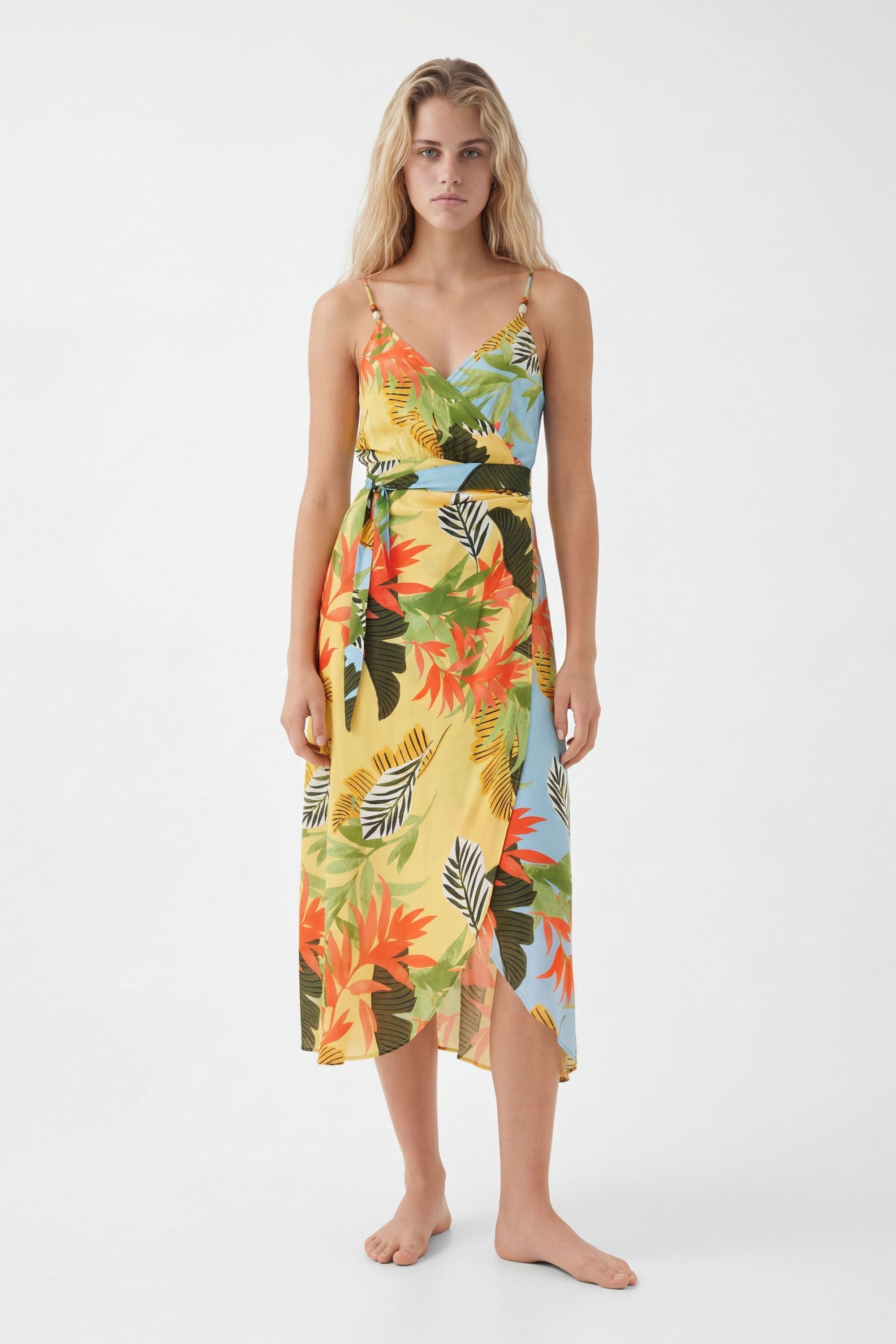 Desigual, Tropical wrap midi dress, DáMské, ViskÓZa, S